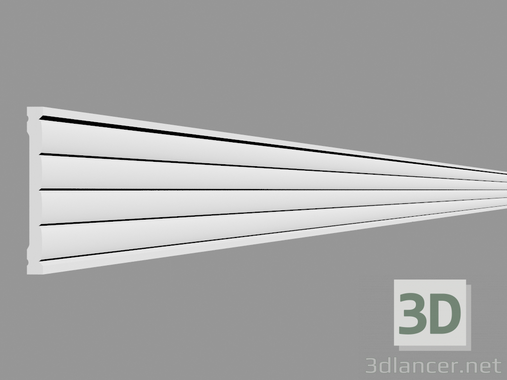 3D Modell Formteil P5020 (200 x 9,1 x 1,3 cm) - Vorschau