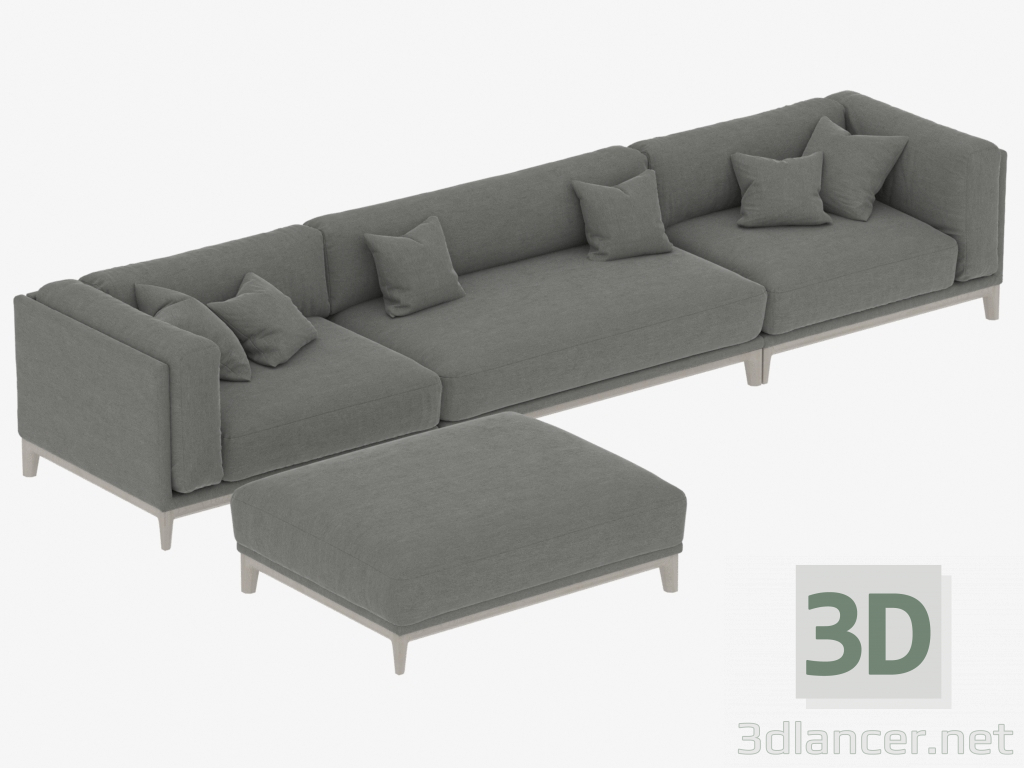 3d model Modular sofa CASE 4020mm (art 901-921-902-915) - preview