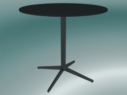 Tisch MISTER X (9507-01 (Ø80cm), H 73cm, schwarz, schwarz)