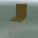 3d model Chair with high backrest on sled, with fabric upholstery (108) - preview