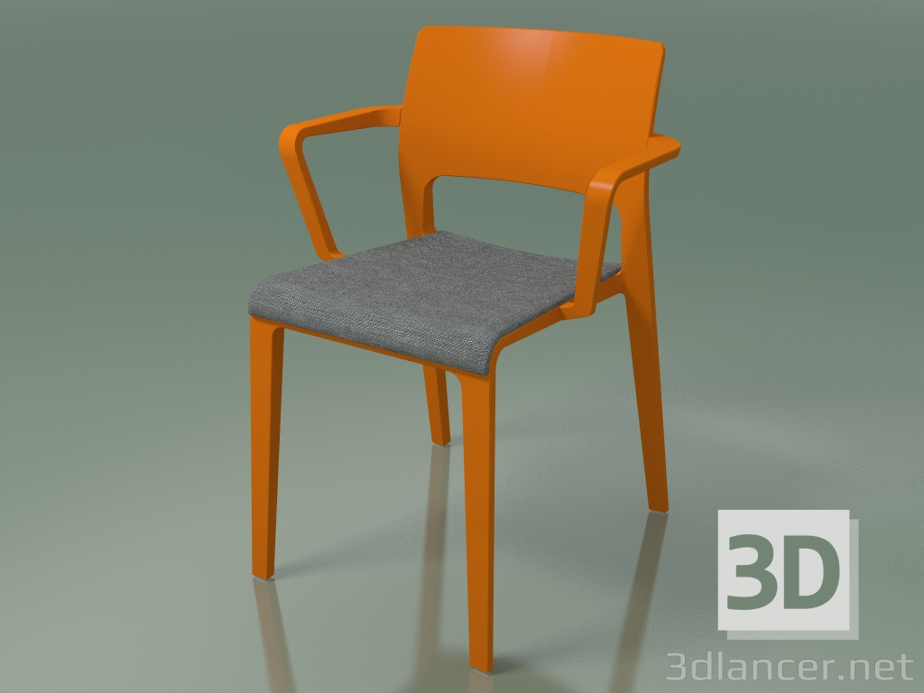 Modelo 3d Cadeira com braços e estofo 3606 (PT00003) - preview