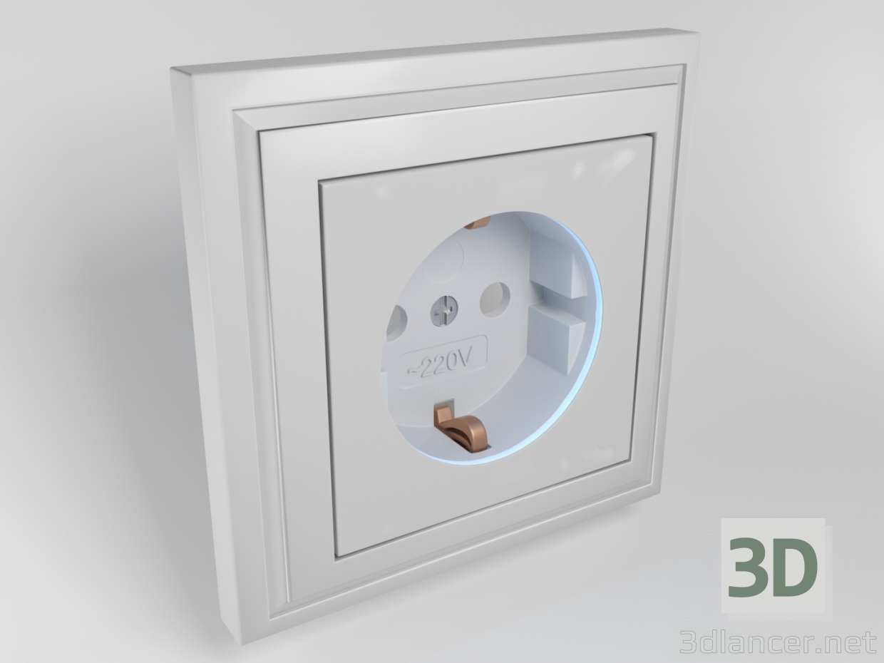 3d Socket (Illuminated) model buy - render