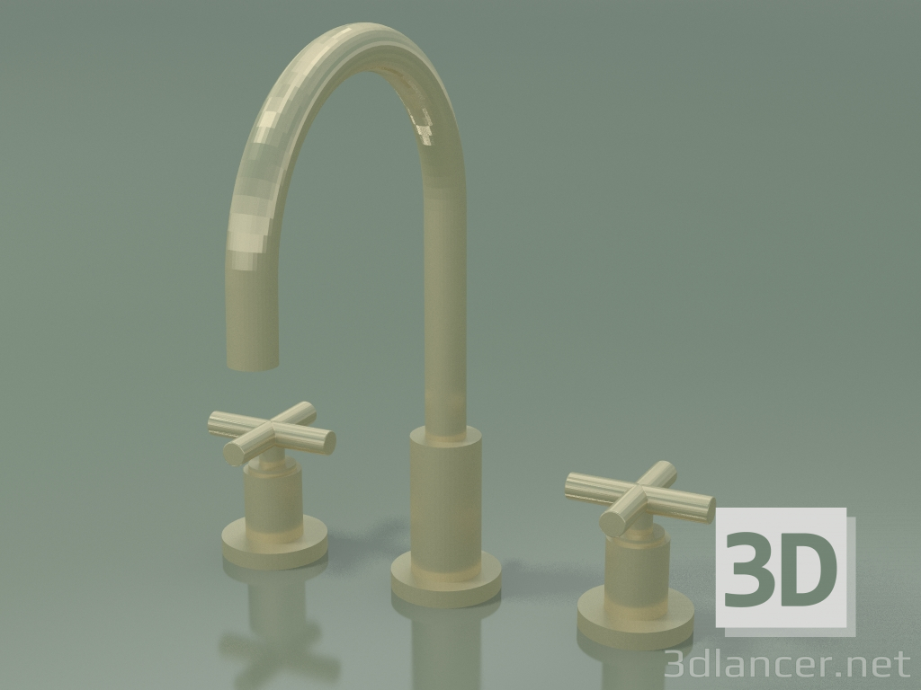 modèle 3D Mélangeur avec deux poignées et trois trous de montage (20713892-280010) - preview