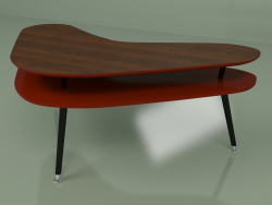Boomerang coffee table (burgundy)