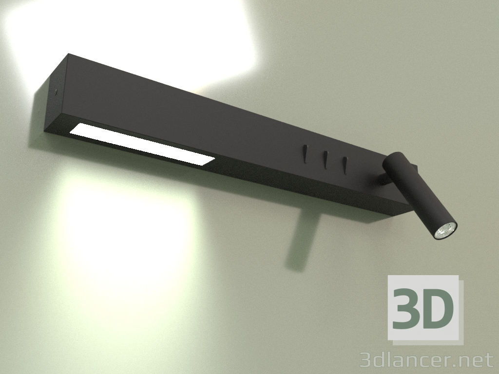 3D modeli Duvar lambası R-VADUD 3200K BK 15022 - önizleme