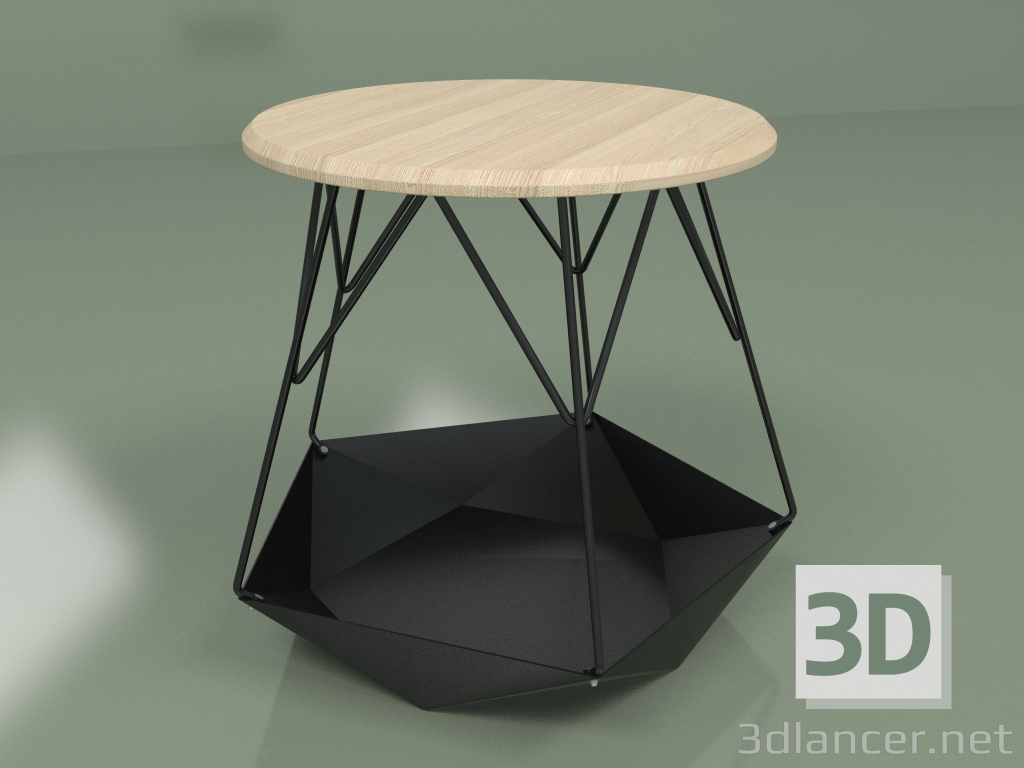 modèle 3D Table KRATER en bois (frêne naturel) - preview