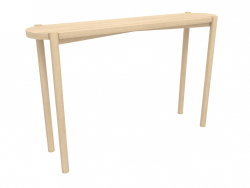 Mesa de console (extremidade reta) (1200x280x754, madeira branca)