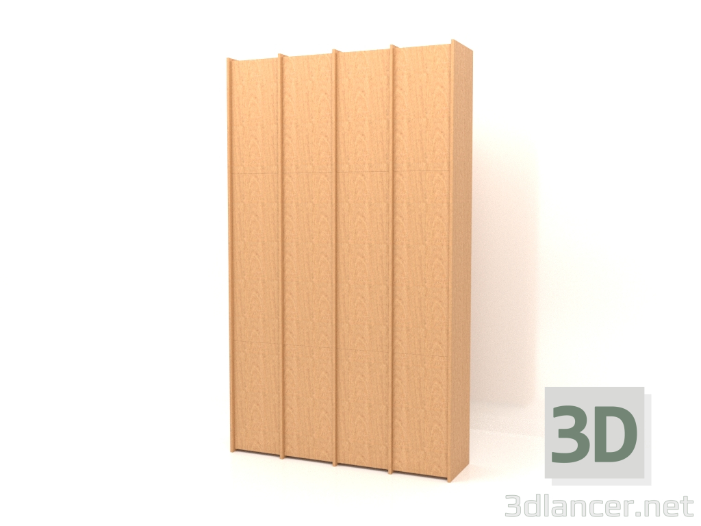 3d модель Модульна шафа ST 07 (1530х409х2600, wood mahogany veneer) – превью