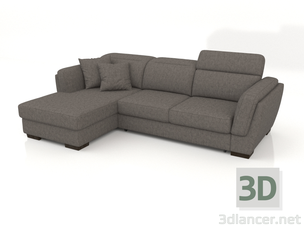 modèle 3D Canapé Kelly avec pouf (Claudio 64) - preview