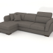 3D Modell Kelly Sofa mit Ottomane (Claudio 64) - Vorschau