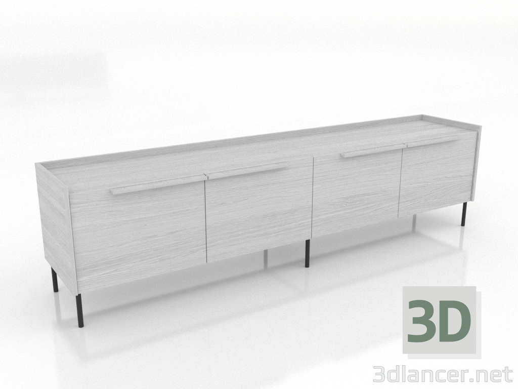 Modelo 3d Suporte de TV 1 GRANDE 2200 mm (branco RAL 9010) - preview Modelo 3d Suporte de TV 1 GRANDE 2200 mm (branco RAL 9010) - preview