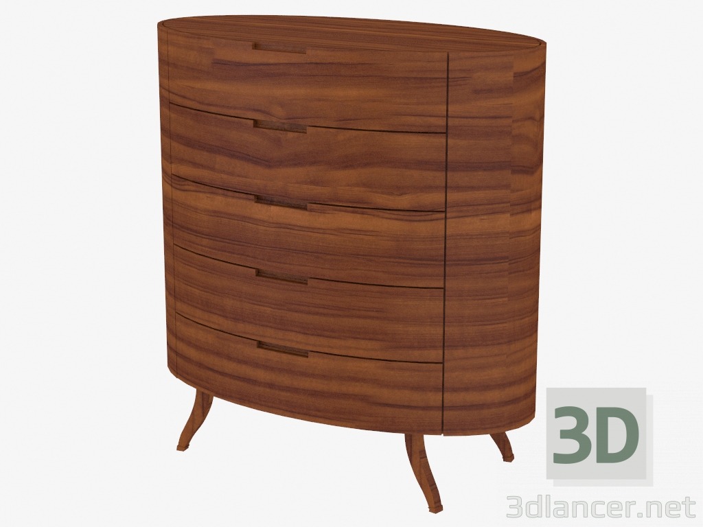 3D Modell Stand mit fünf Schubladen (Art. JSB 1407) - Vorschau