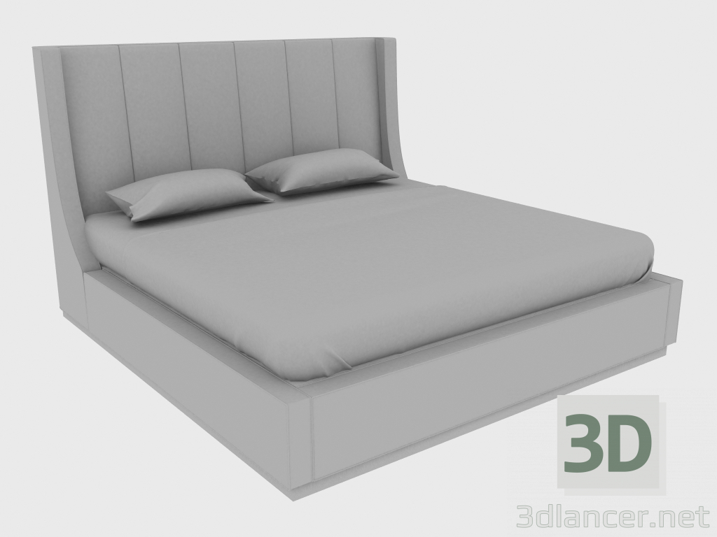 modèle 3D Lit double KUBRIK BED DOUBLE 200 (225X240XH142) - preview