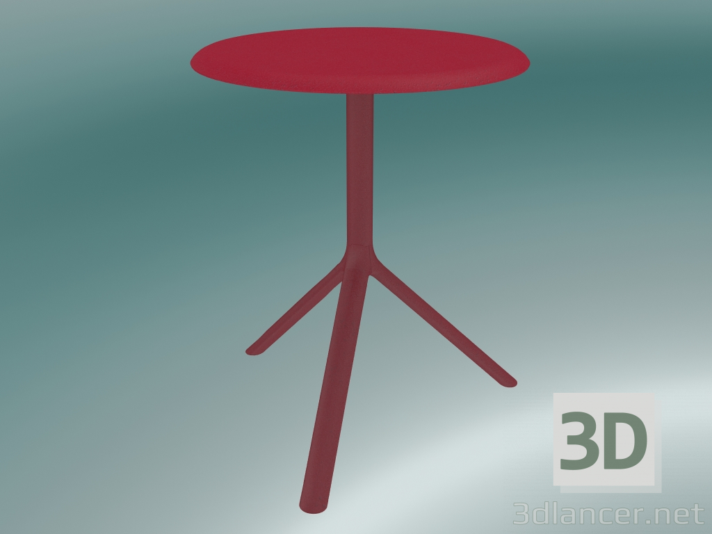 modèle 3D Table MIURA (9553-01 (Ø 60cm), H 73cm, rouge trafic, rouge trafic) - preview