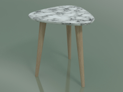 Side table (242, Marble, Rovere Sbiancato)