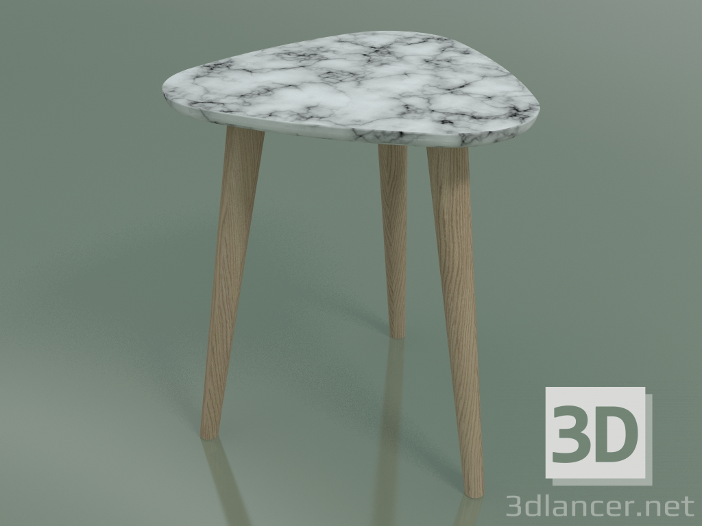 modèle 3D Table d'appoint (242, marbre, Rovere Sbiancato) - preview