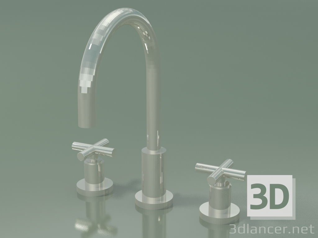 3d model Mixer with two handles and three mounting holes (20 713 892-080010) - preview