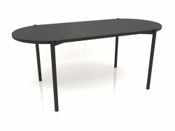 डाइनिंग टेबल डीटी 08 (सीधा अंत) (1800x819x754, लकड़ी काला)