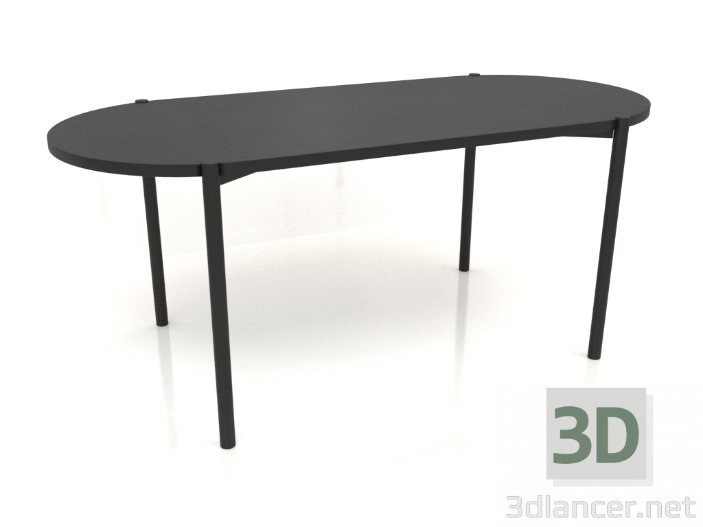 3D Modell Esstisch DT 08 (gerades Ende) (1800x819x754, Holz schwarz) - Vorschau