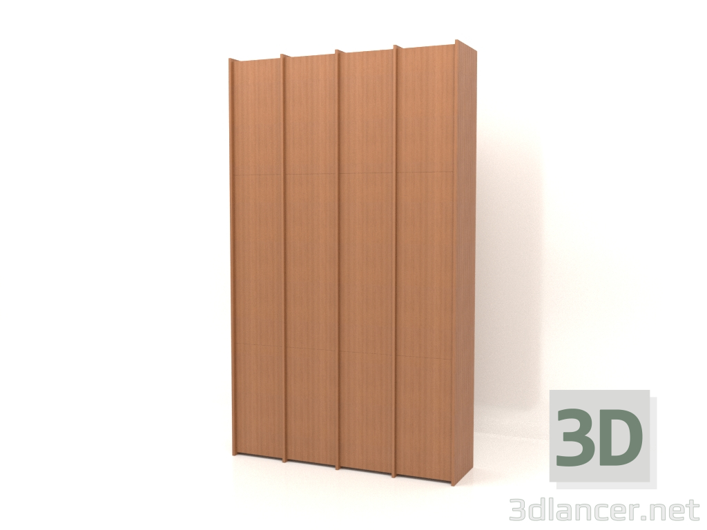 3d model Armario modular ST 07 (1530x409x2600, rojo madera) - vista previa