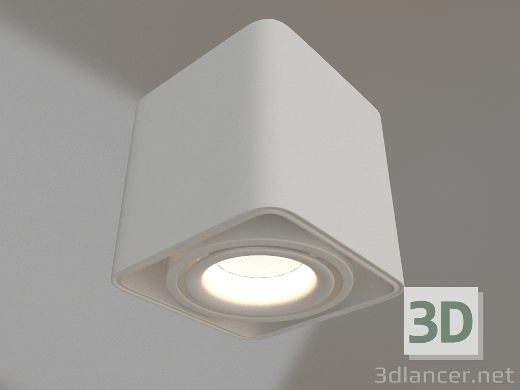 modello 3D Lampada SP-CUBUS-S100x100-8W Day4000 (WH, 45 gradi, 230V) - anteprima