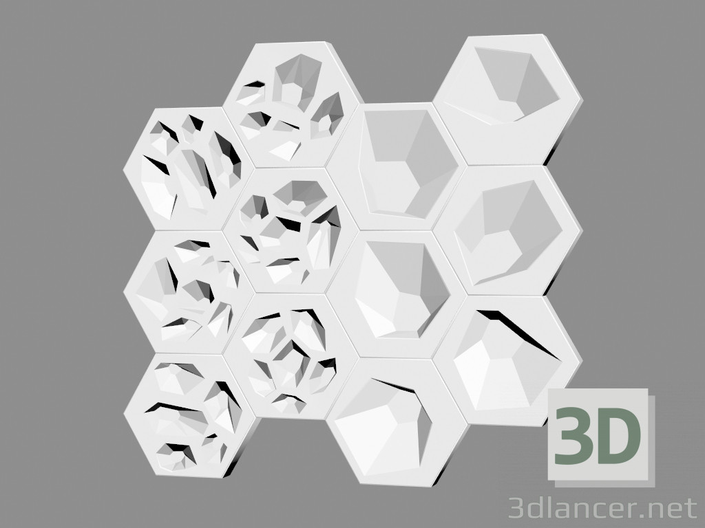 modello 3D Pannello in gesso (art. 184) - anteprima