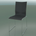 3D Modell Stuhl mit hoher Rückenlehne und Kufengestell ohne Polsterung (108) - Vorschau