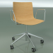 3D Modell Stuhl 0352 (5 Rollen, mit Armlehnen, LU1, ohne Polsterung, natürliche Eiche) - Vorschau