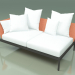 Modelo 3d Módulo de sofá à direita 004 (Metal Smoke, Batyline Orange) - preview