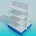 3d model Metal shelving in island form - preview