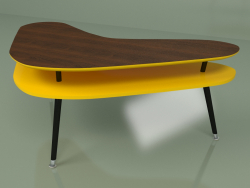 Boomerang coffee table (yellow-mustard)