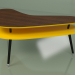modello 3D Tavolino Boomerang (giallo-senape) - anteprima