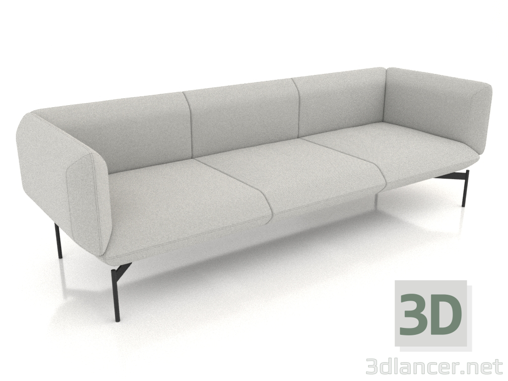 3d model Sofa module 3 seats - preview