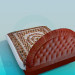 3D Modell Bett mit weichen Kopfende des Bettes - Vorschau