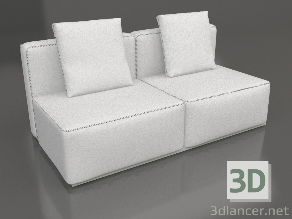 3D Modell Sofamodul, Abschnitt 4 (Zementgrau) - Vorschau
