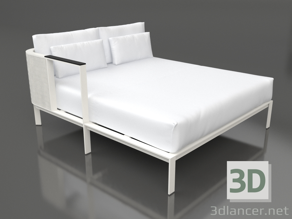 modello 3D Modulo divano XL, sezione 2 destra (Grigio agata) - anteprima