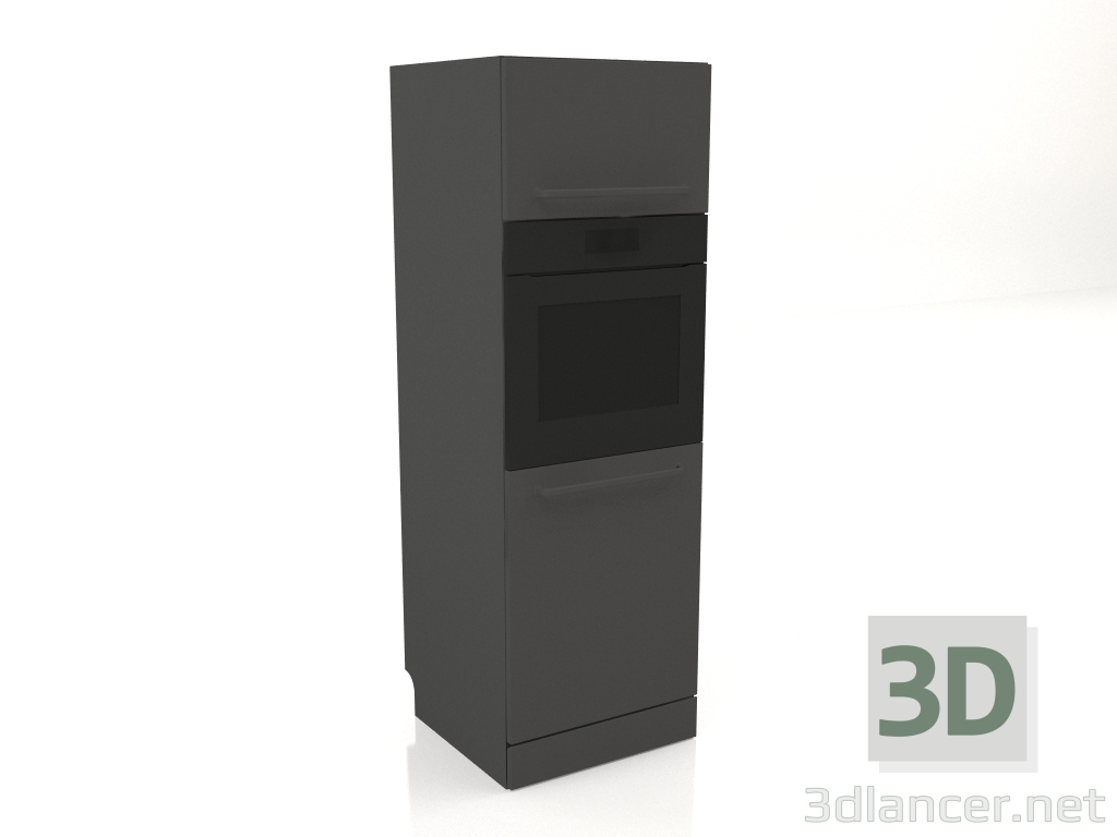modello 3D Forno e lavastoviglie 60 cm (nero) - anteprima