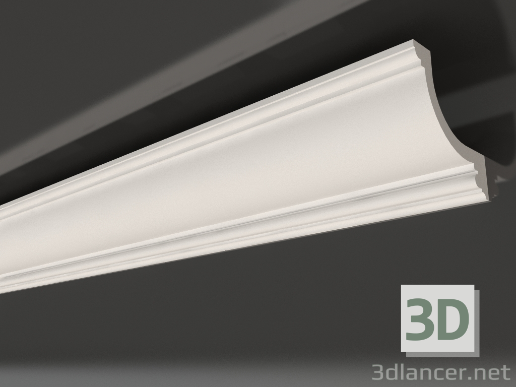 modello 3D Cornice soffitto in gesso con illuminazione KGC 002 (90x91) - anteprima