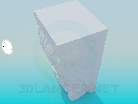 3d model Element of the cornice - preview 3d model Element of the cornice - preview