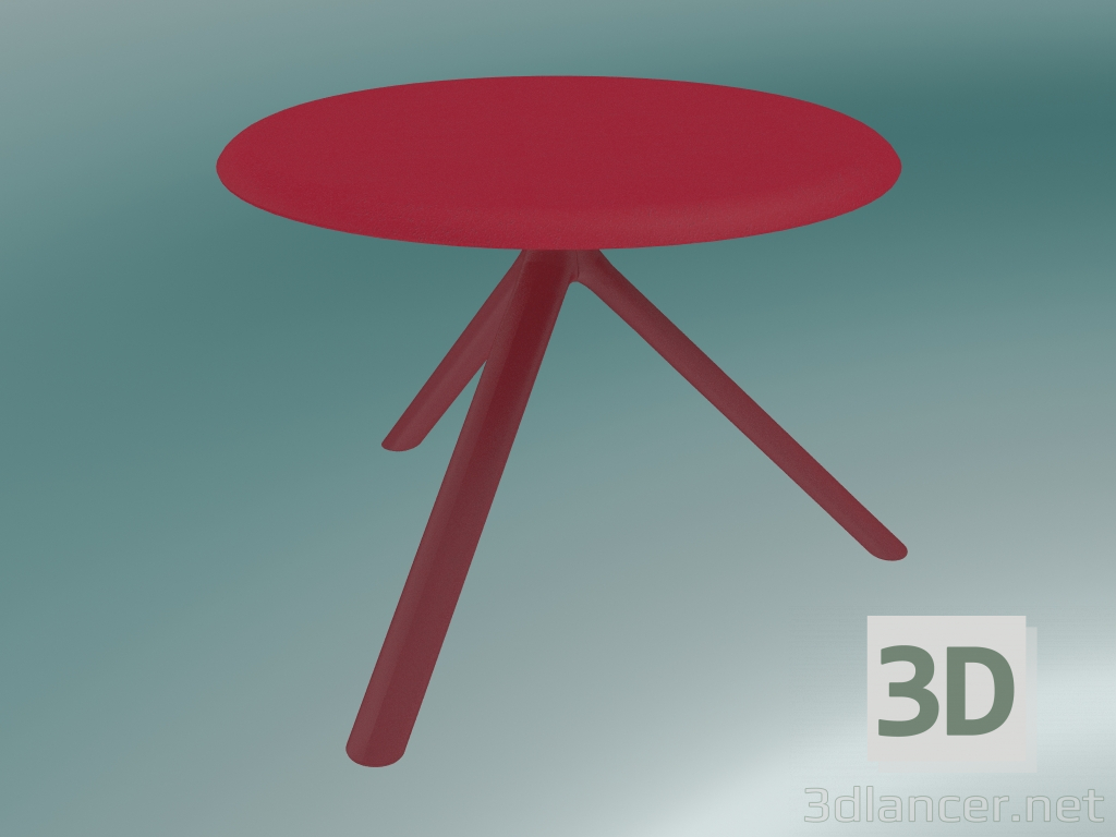 modello 3D Tavolo MIURA (9553-51 (Ø 60cm), H 50cm, rosso traffico, rosso traffico) - anteprima