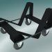 modello 3D Carrello per sedie impilabili - anteprima