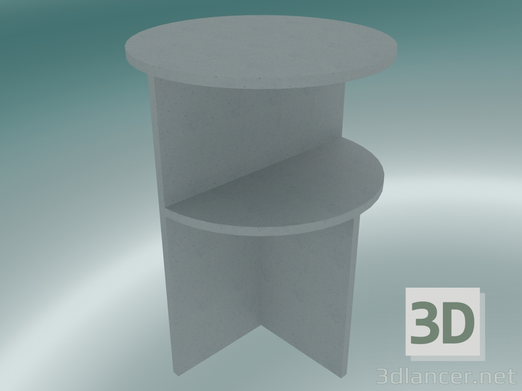 3D Modell Beistelltischhälften (grau) - Vorschau
