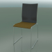3d model Chair with high back on a sled base with fabric upholstery (108) - preview