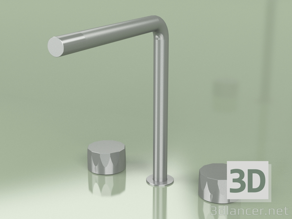 3d model Three-hole mixer with swivel spout 259 mm high (15 32 V, AS) - preview