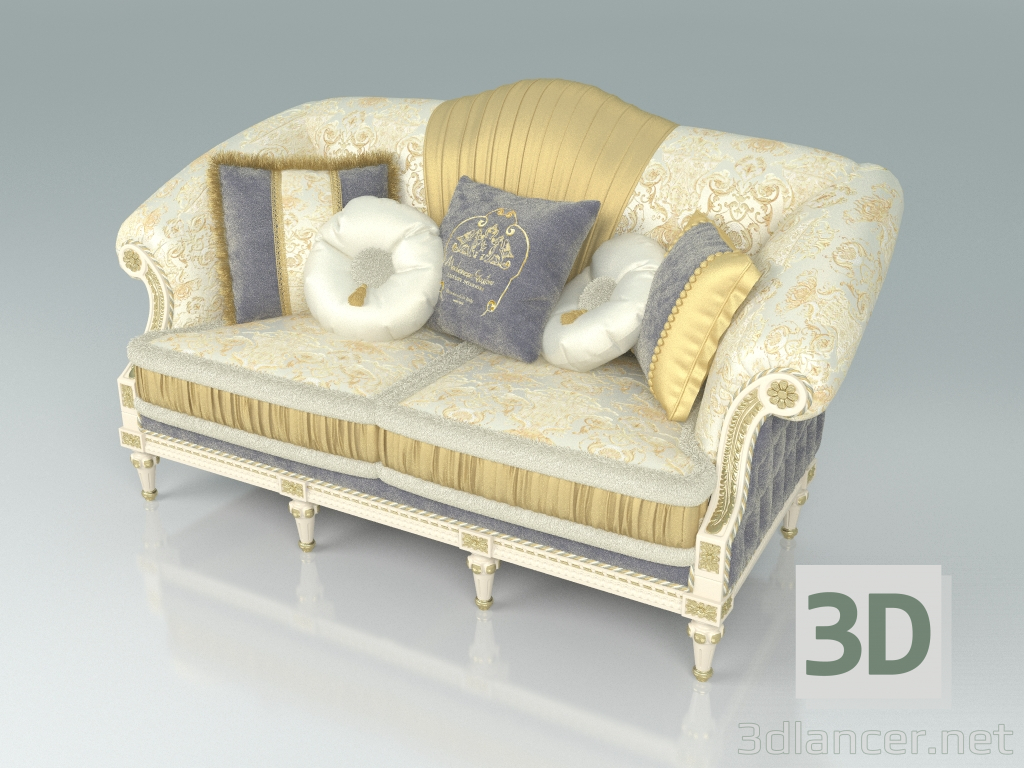 3d модель 3-х місцевий диван (арт. 14441) – превью