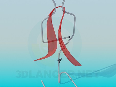 modelo 3D Estante de la ropa - escuchar modelo 3D Estante de la ropa - escuchar