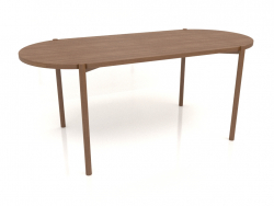 डाइनिंग टेबल डीटी 08 (सीधा अंत) (1800x819x754, लकड़ी की भूरी रोशनी)