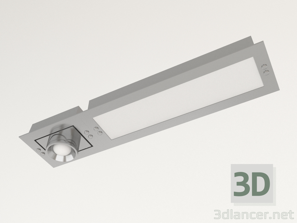 modello 3D Lampada da incasso Minus XL - anteprima
