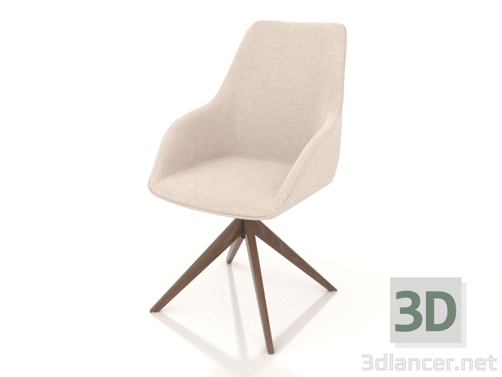 3D Modell Stuhl Sheryl (beige-walnuss) - Vorschau