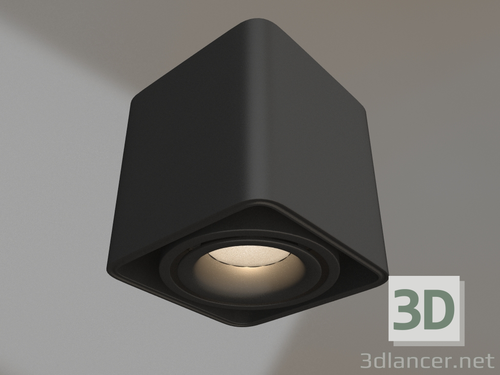 modello 3D Lampada SP-CUBUS-S100x100-8W Warm3000 (BK, 45 gradi, 230V) - anteprima